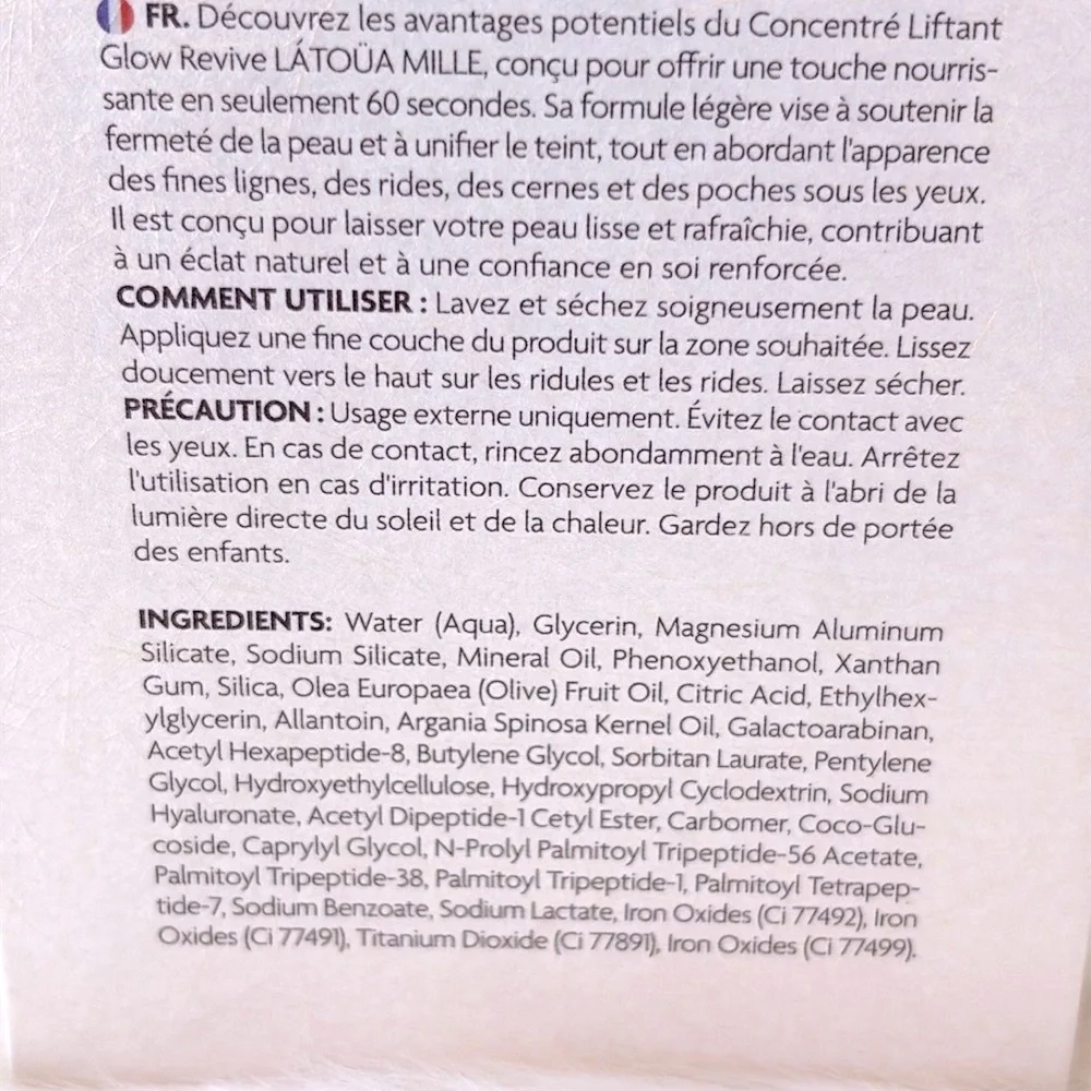 Latoua Mille Glow Revive Lift Concentrate Hyaluronic Acid Multi‎ Peptide